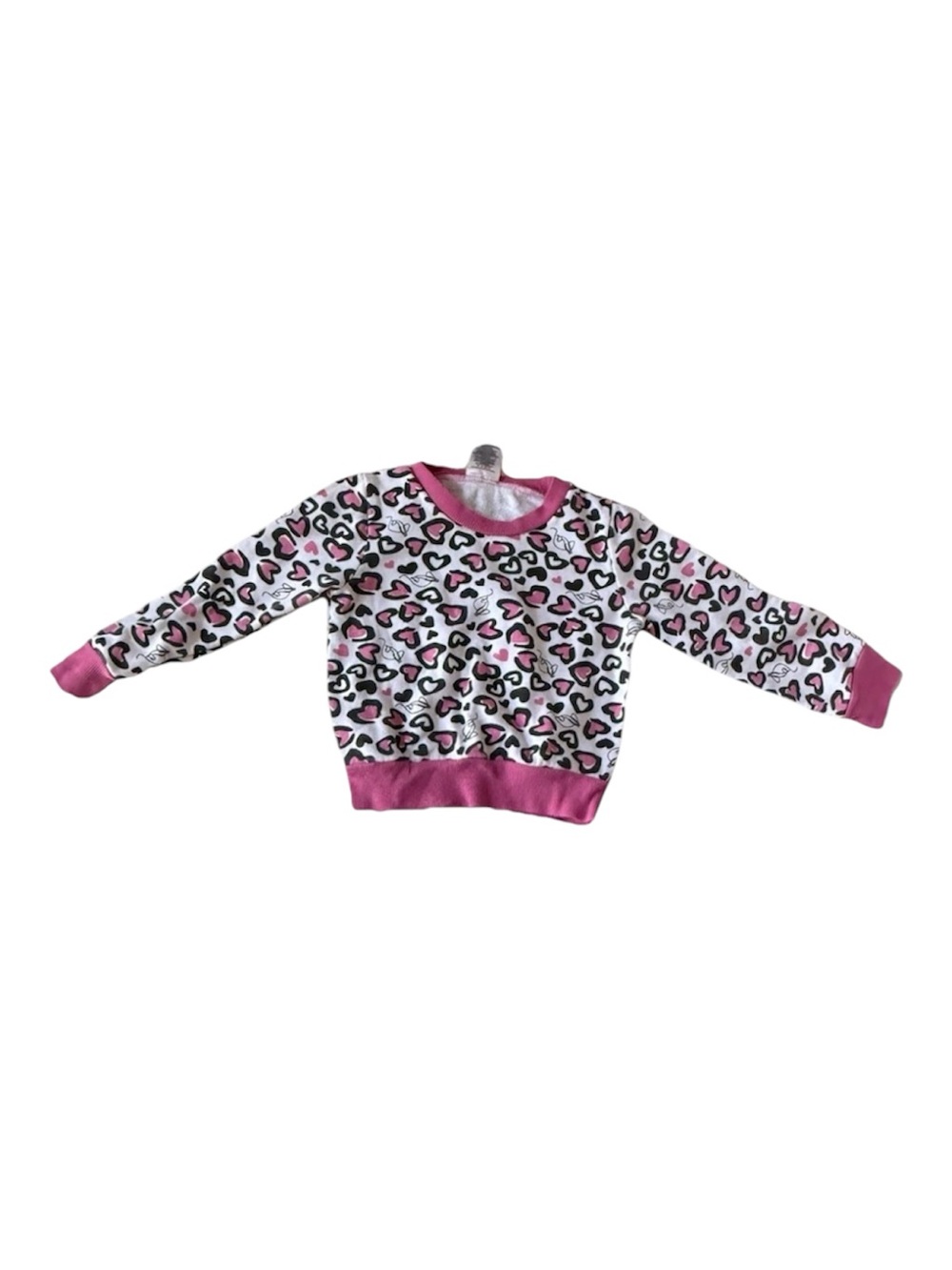 Baby Phat Pink and White Leopard Print Crewneck Sweatshirt